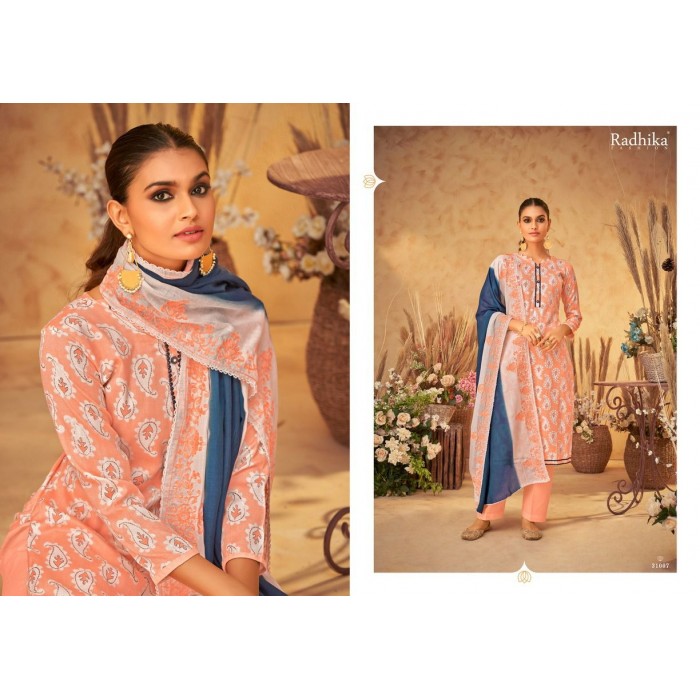 Azara Blossom Vol 10 Blossom Cotton Print Dress Materials